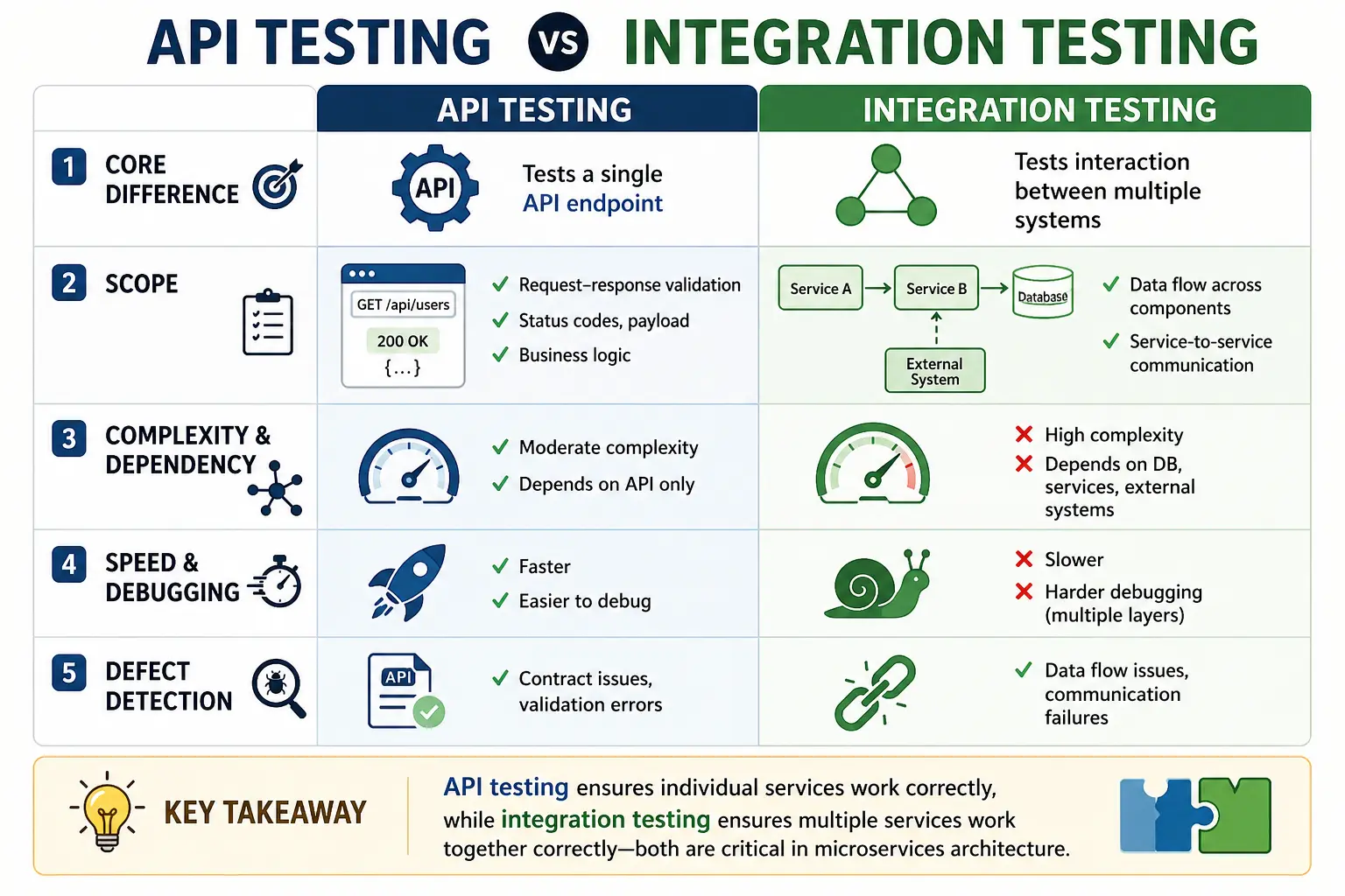 API Testing vs Integration Testing