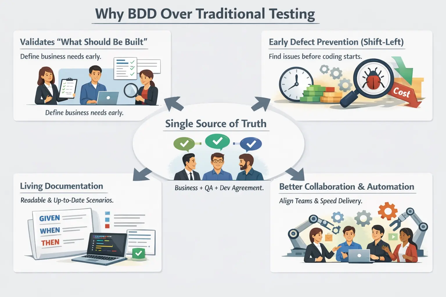 Why BDD is preferred over traditional testing overview