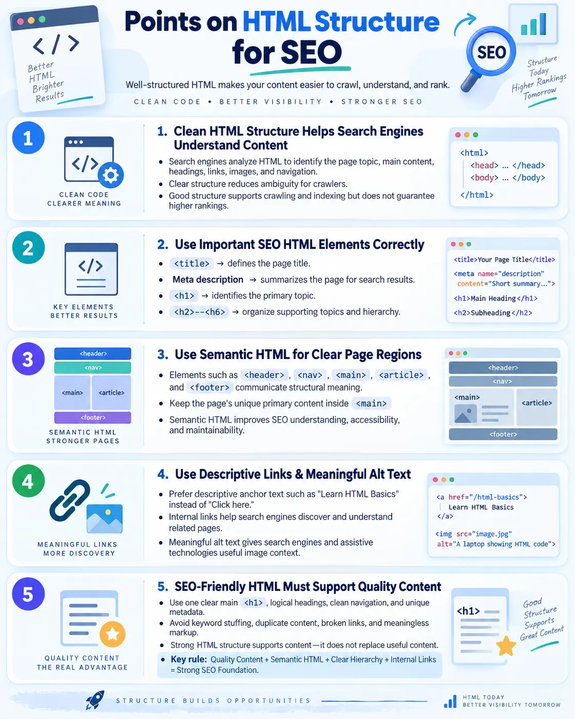 HTML Structure for SEO tutorial image