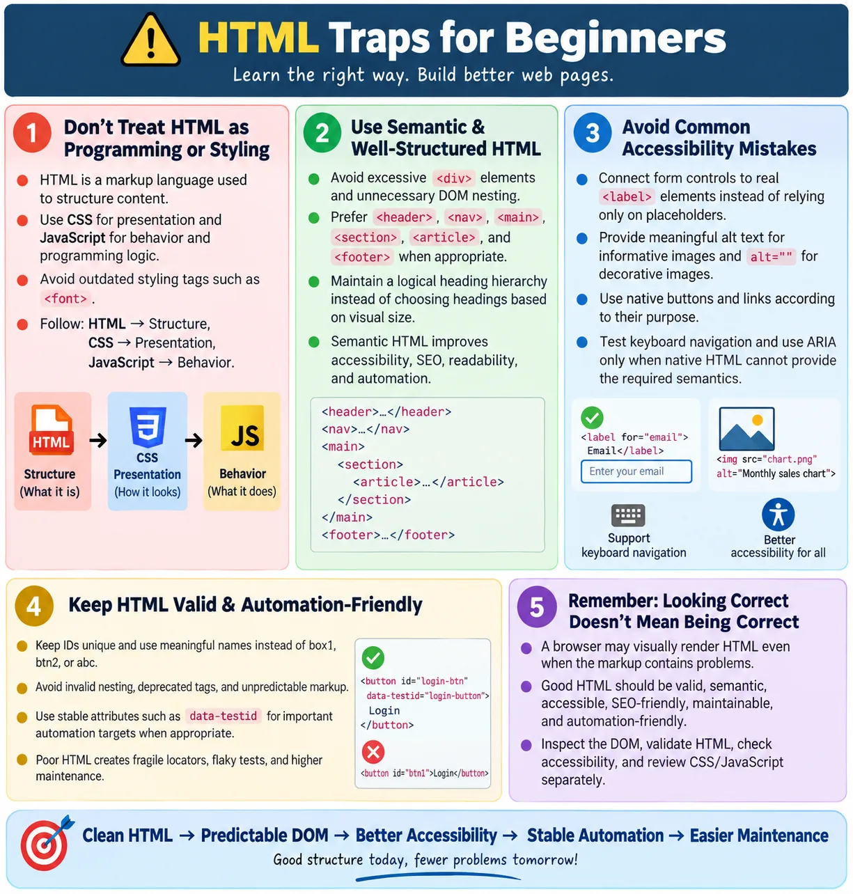 HTML Traps for Beginners tutorial image