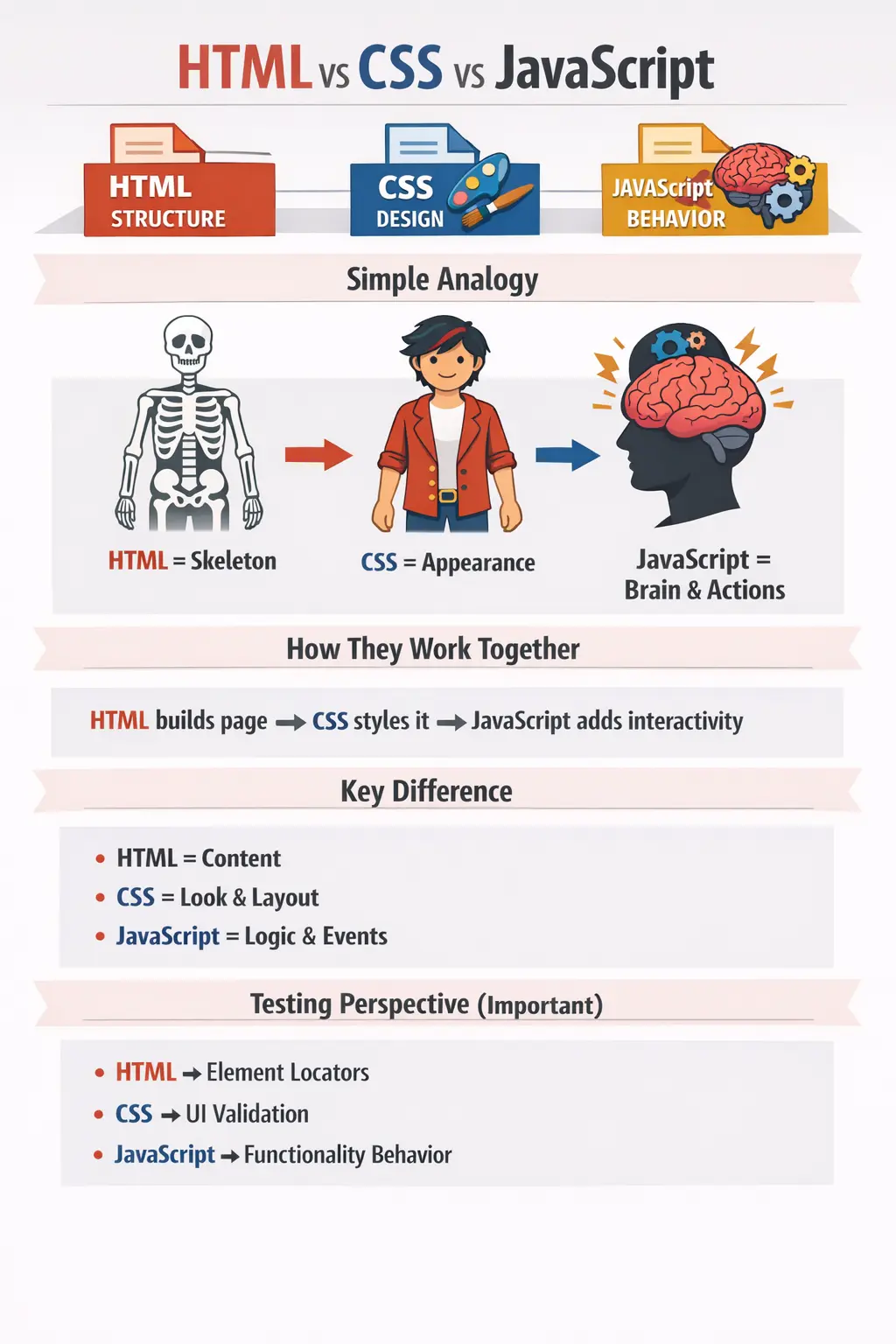 HTML vs CSS vs JavaScript