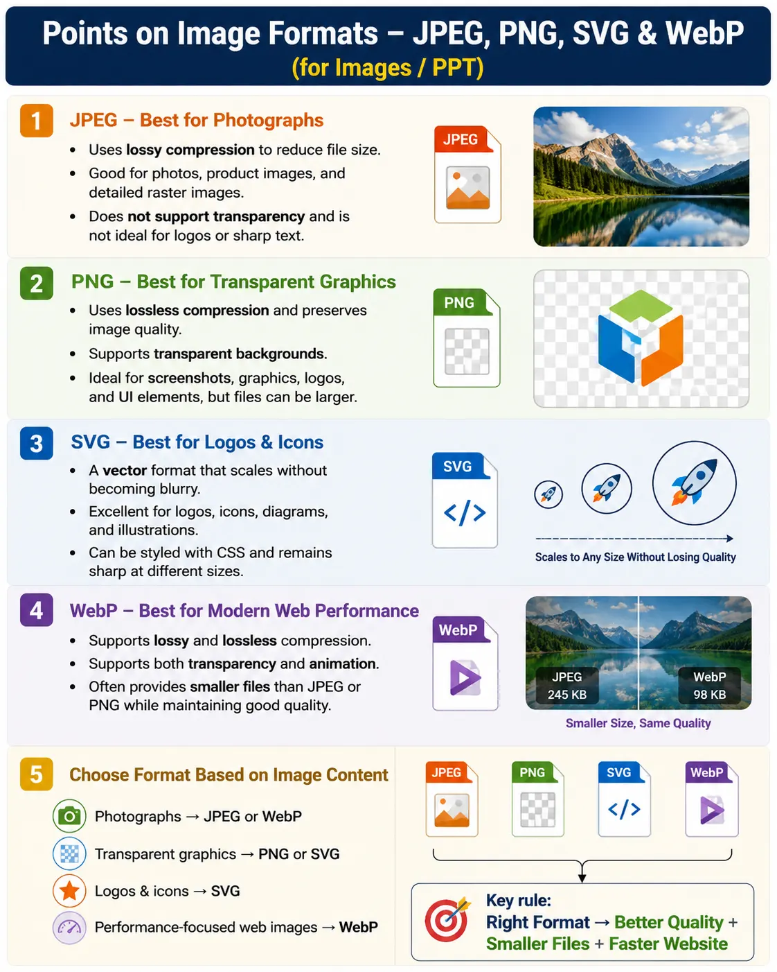Image Formats (JPEG, PNG, SVG, WebP) tutorial image