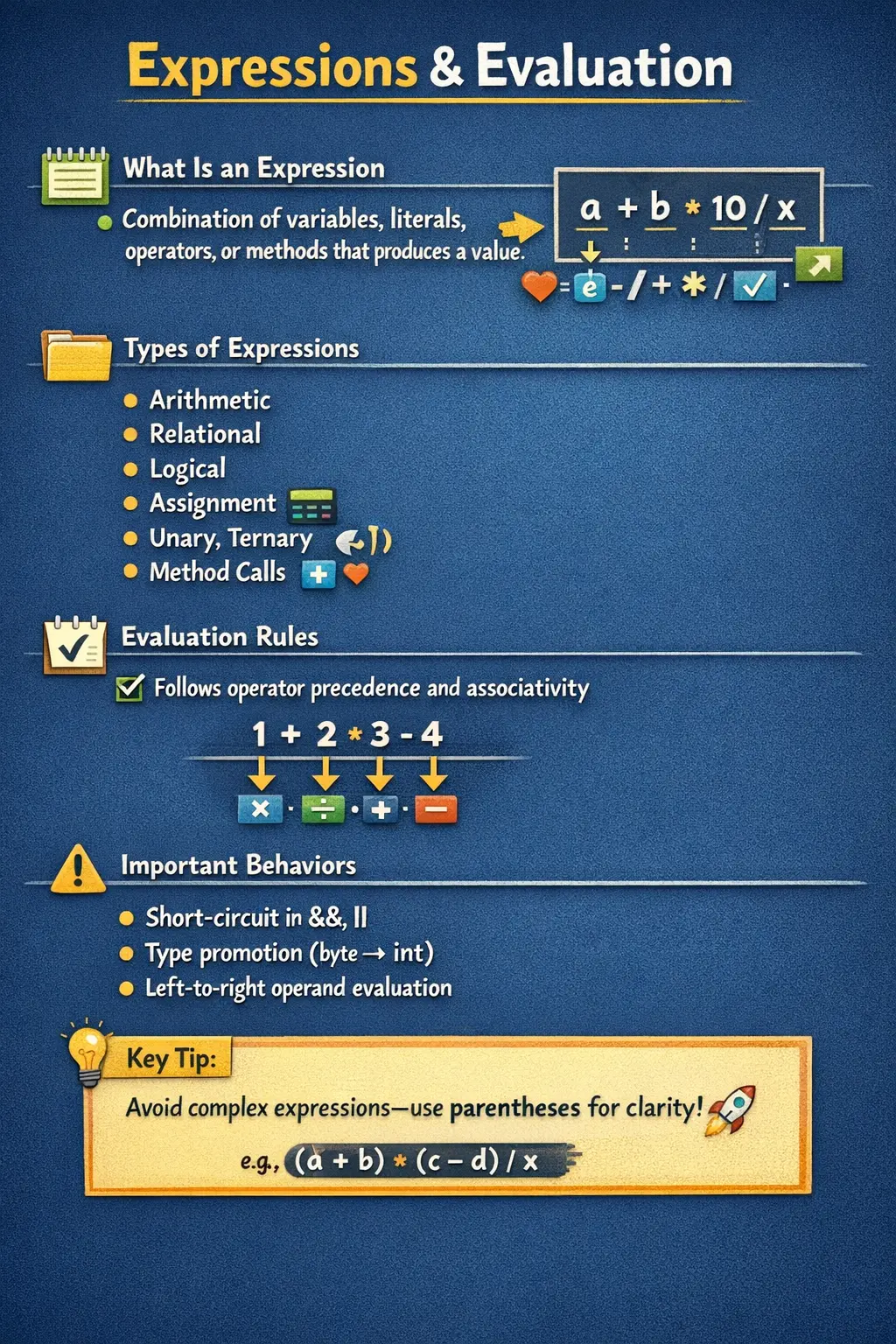 Expressions and Evaluation in Java