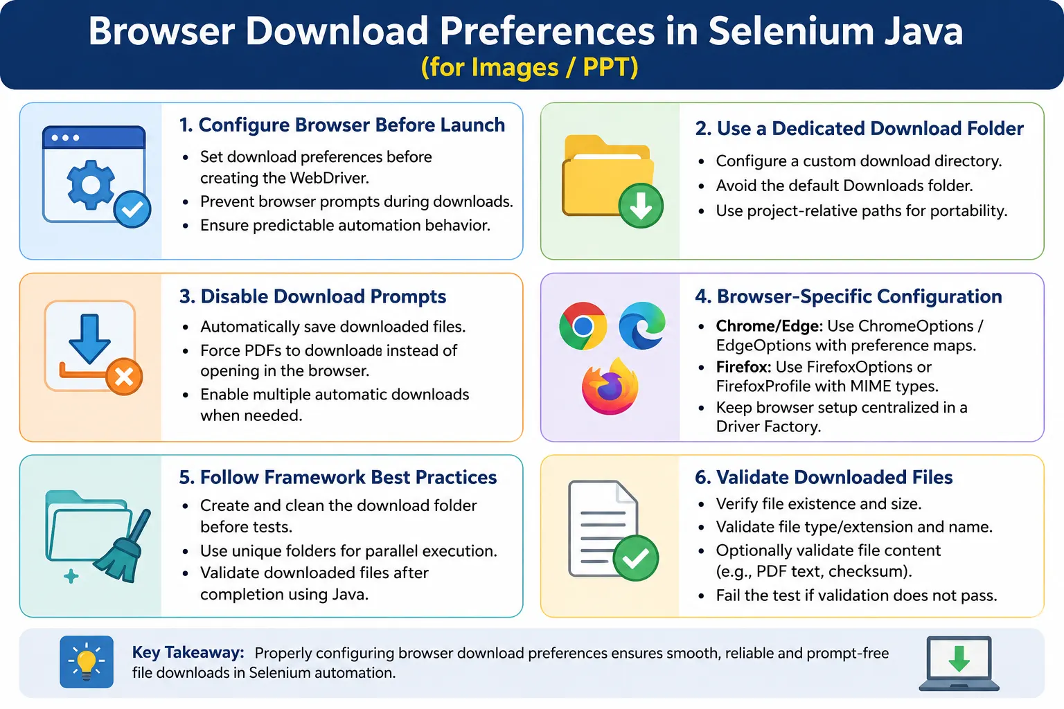 Browser Download Preferences in Selenium Java