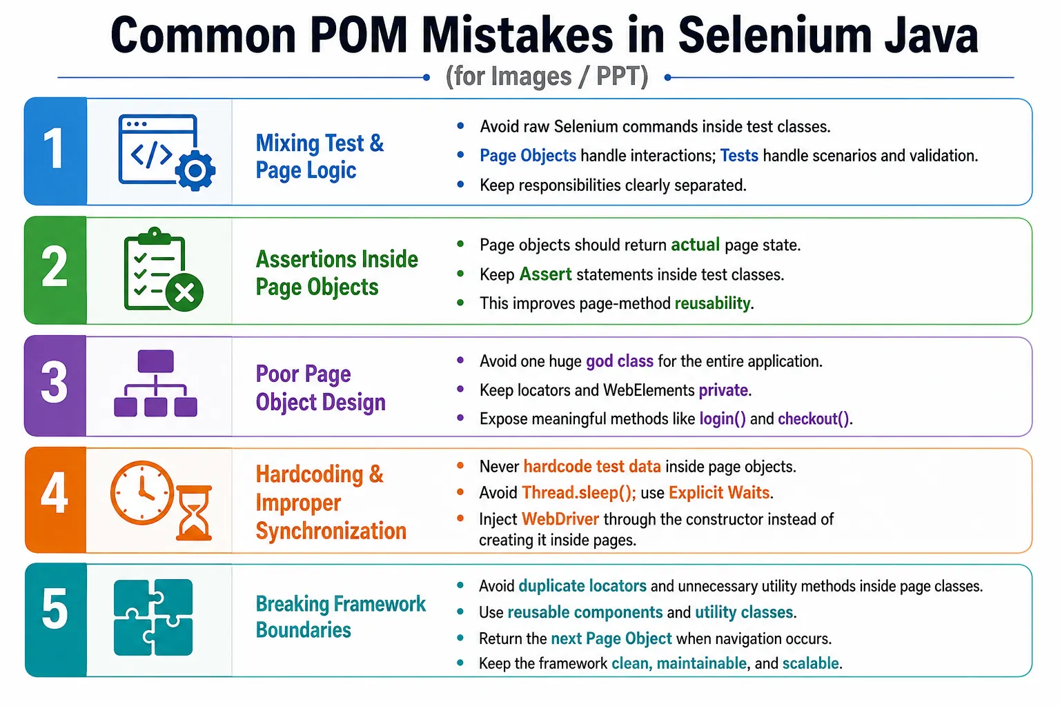 Common POM Mistakes in Selenium Java