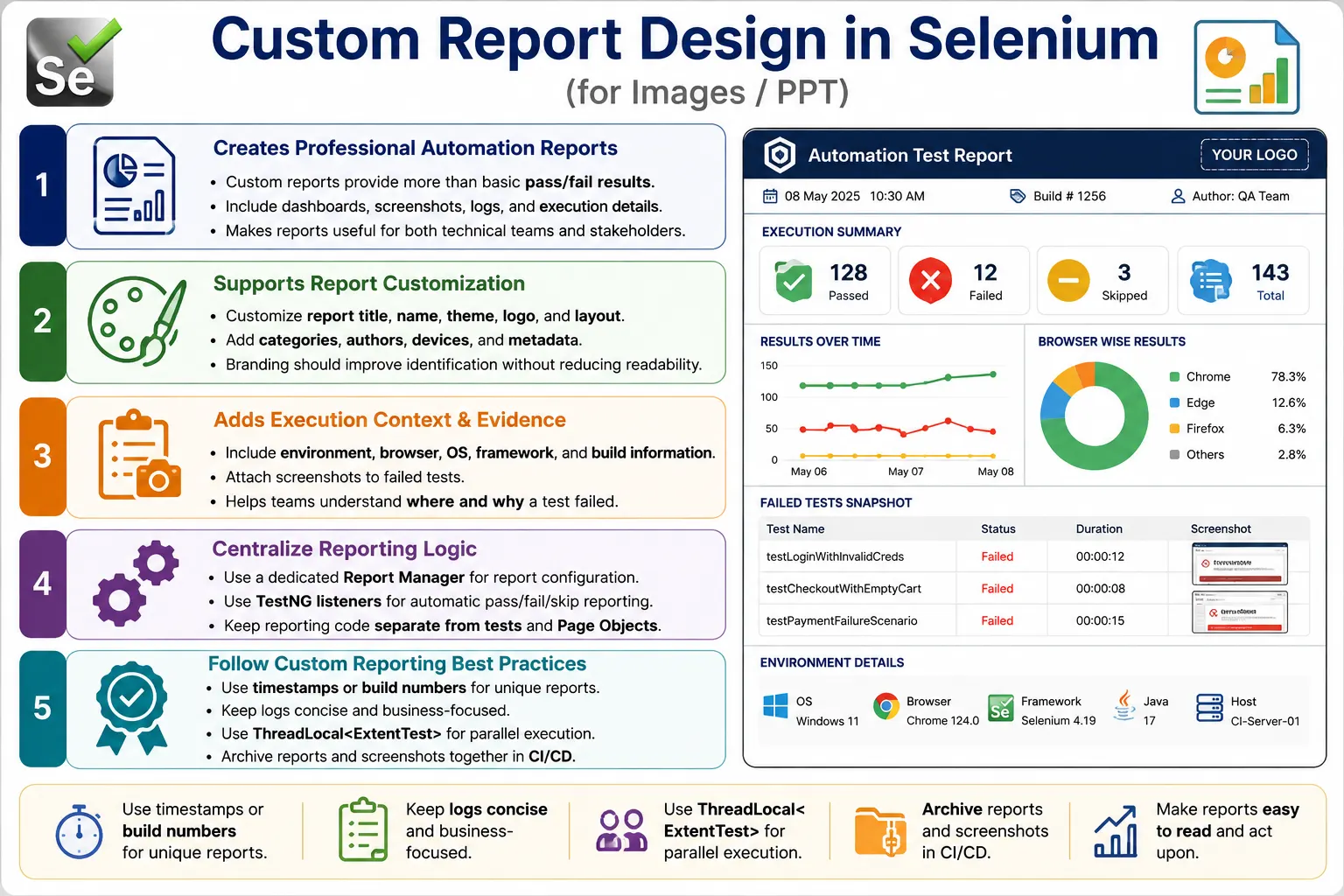 Custom Report Design in Selenium