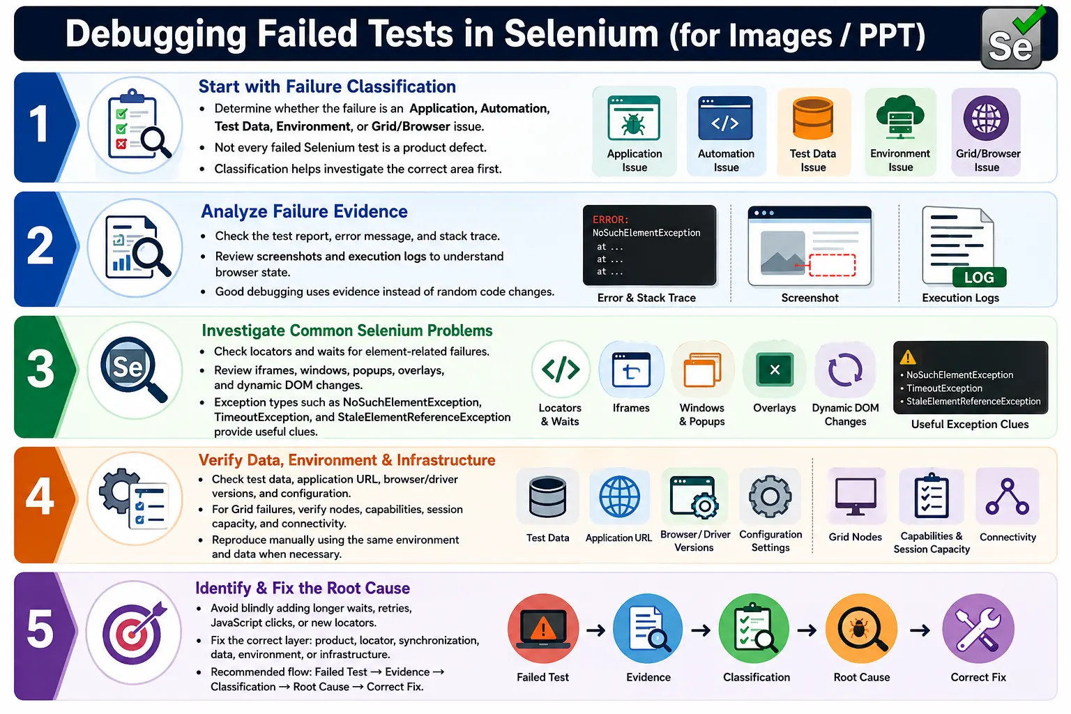 Debugging Failed Tests in Selenium