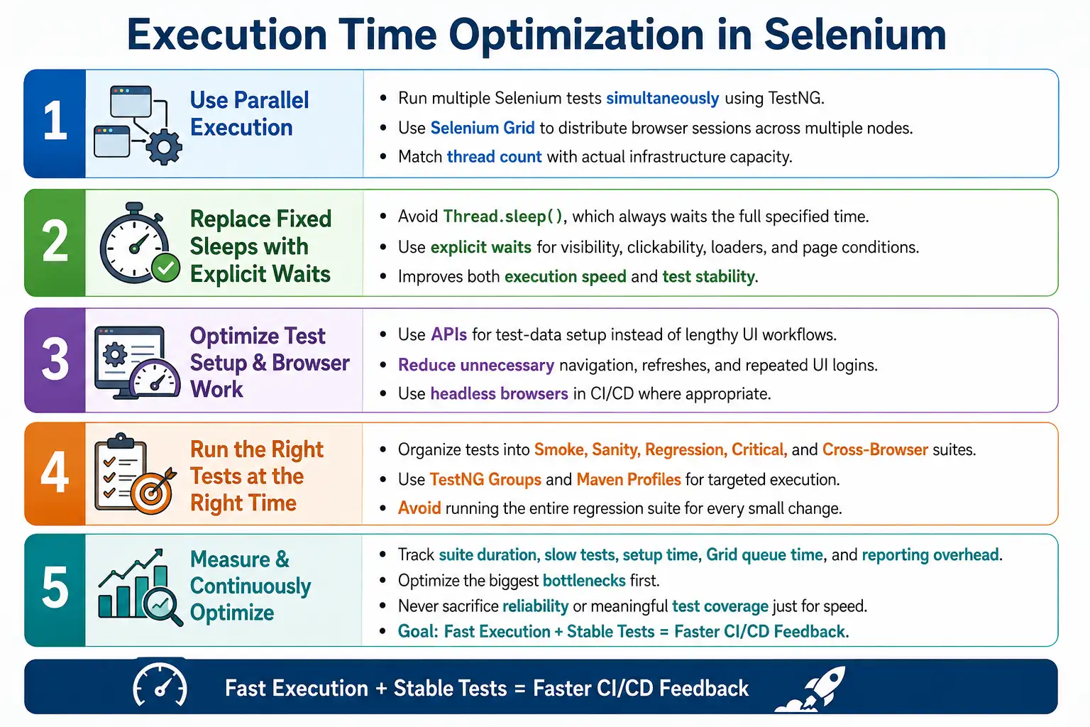 Execution Time Optimization in Selenium Automation