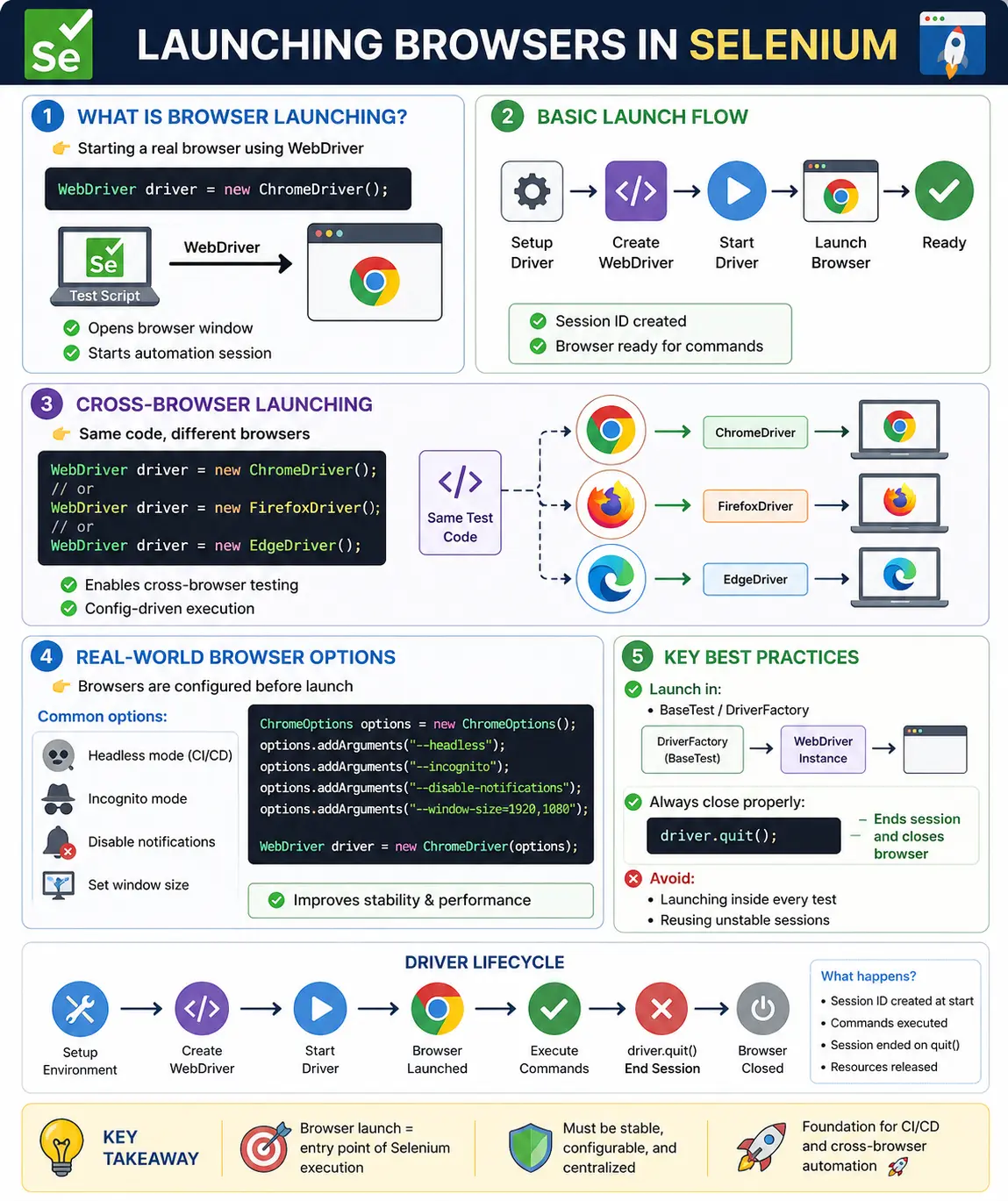 Launching Browsers in Selenium