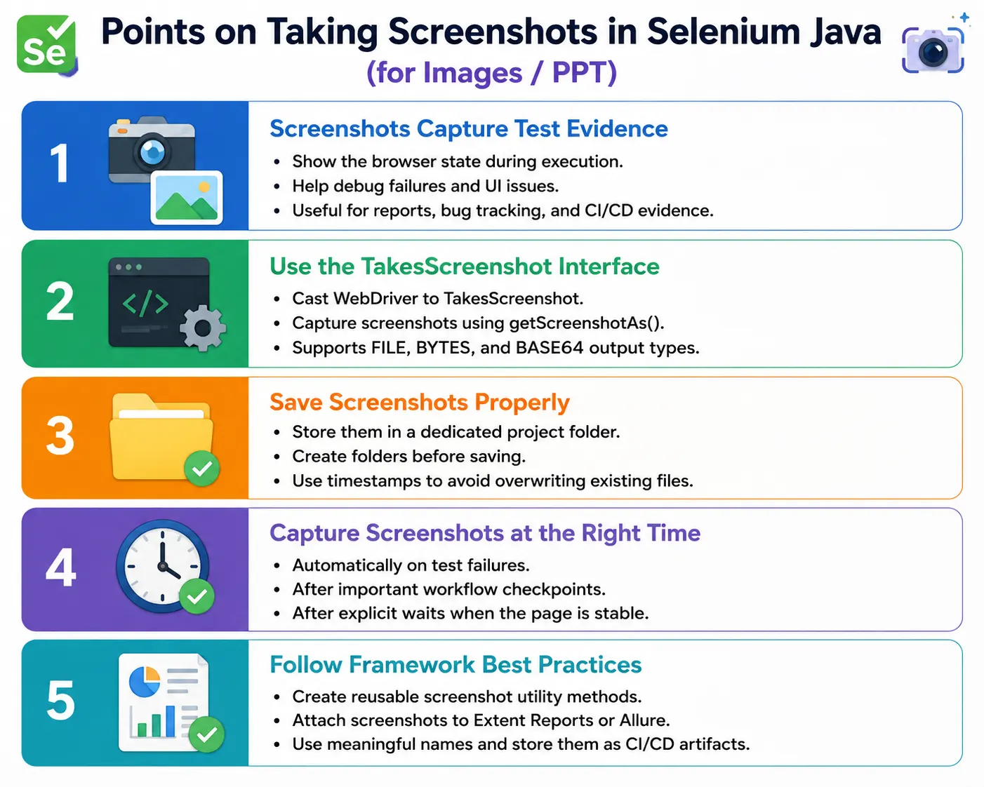 Taking Screenshots in Selenium Java