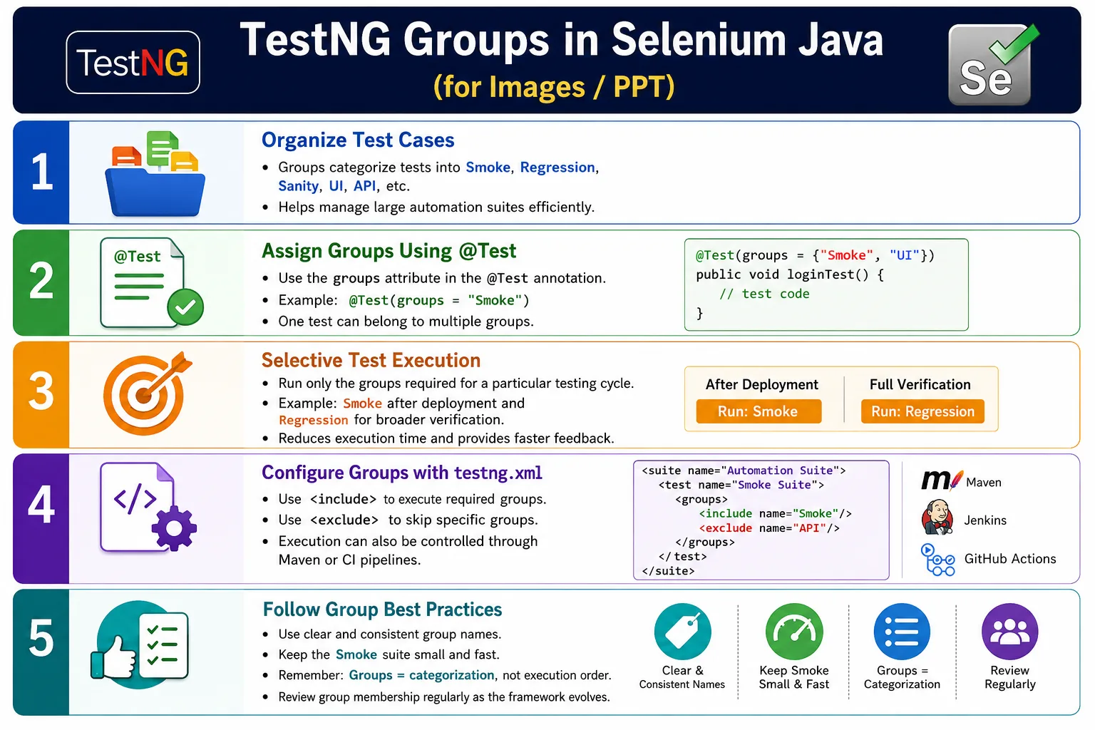 TestNG Groups in Selenium Java