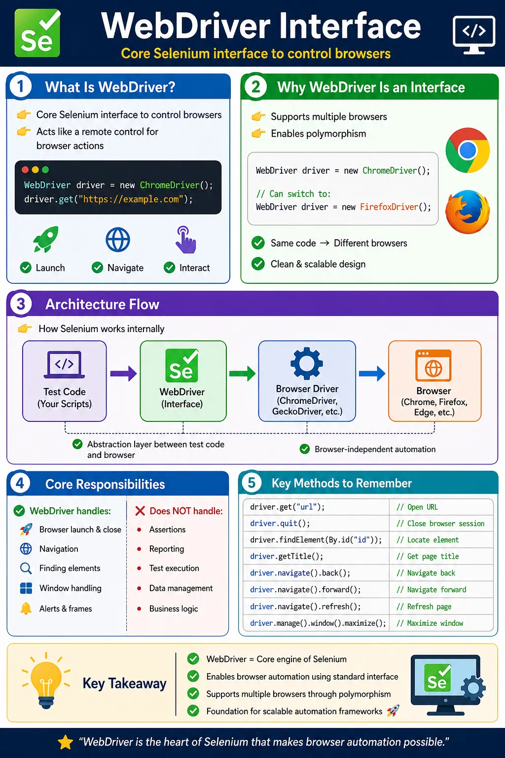 WebDriver Interface in Selenium