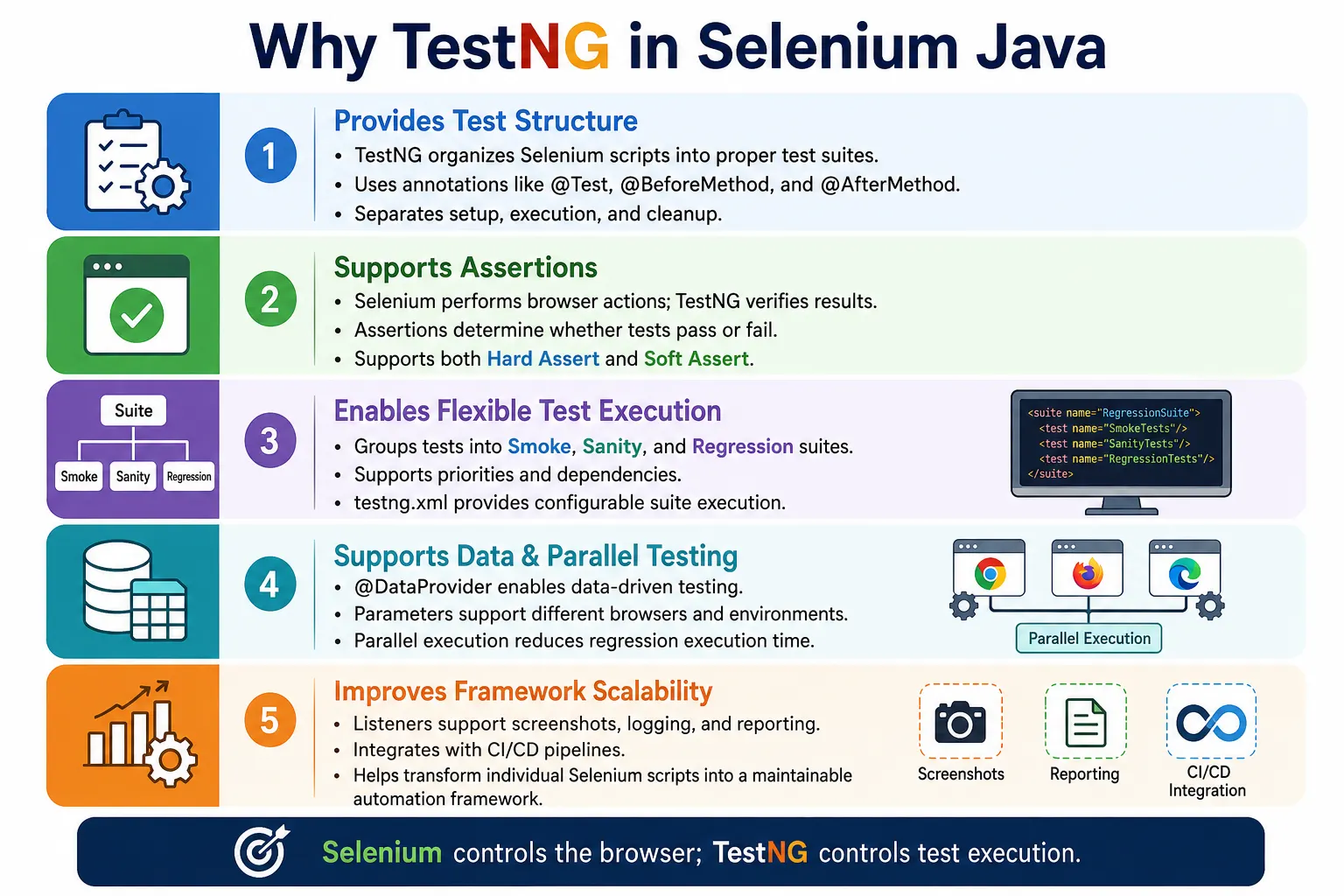 Why TestNG in Selenium Java