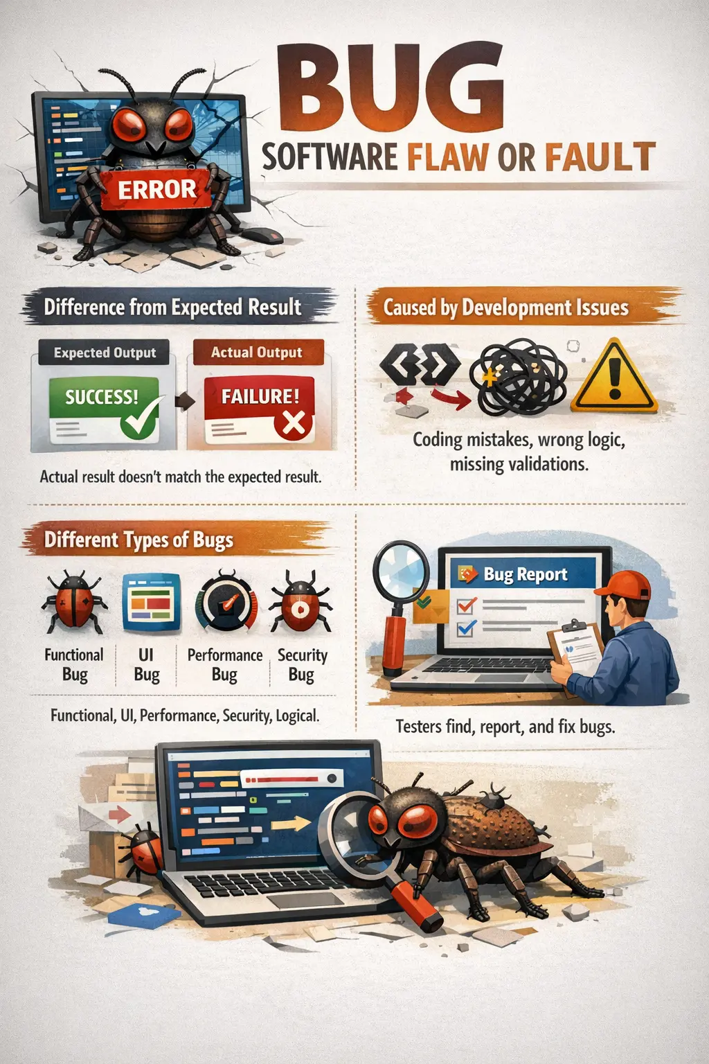Software bug identification and tracking process overview