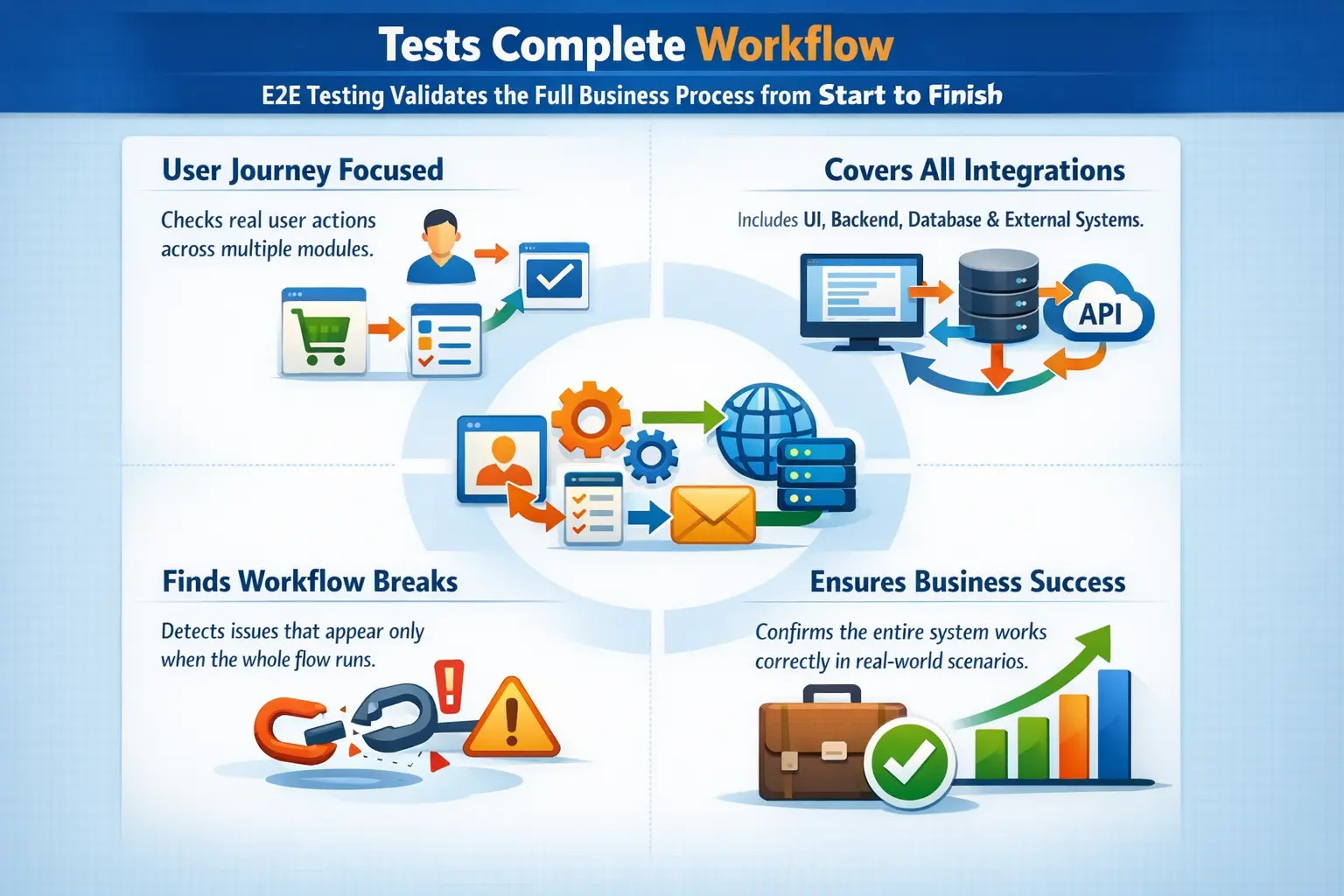 Endtoendtesting concept illustration