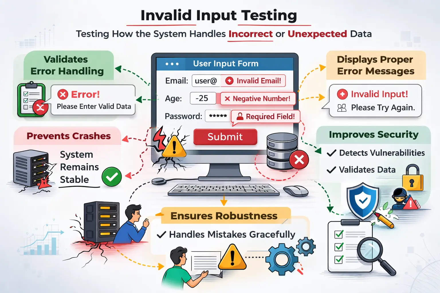Negative testing invalid input behavior overview