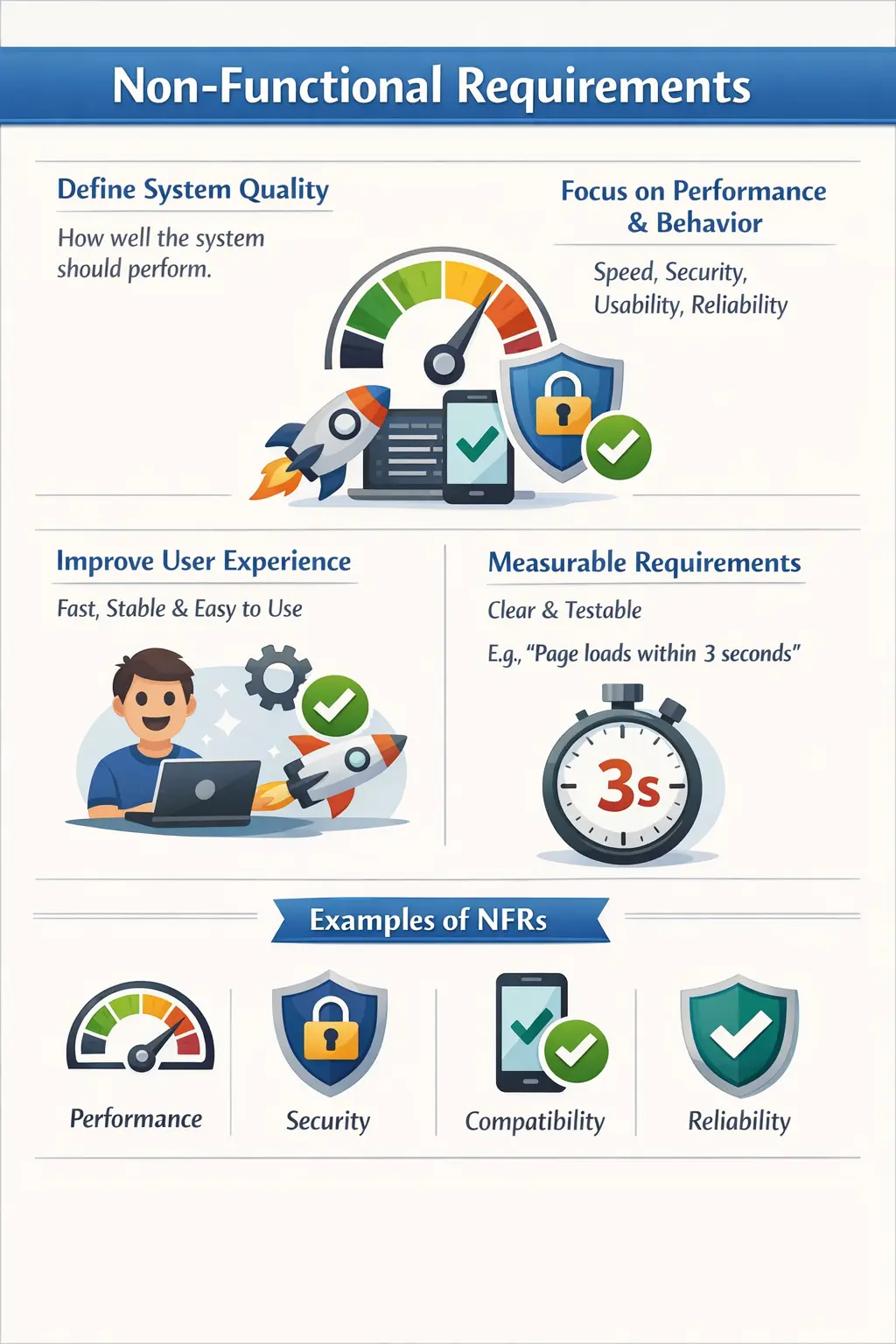 Non-functional requirements quality attributes and system behavior overview