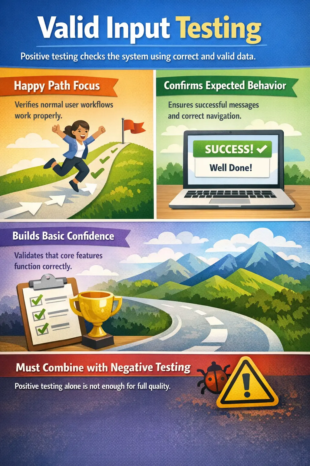 Positive testing expected behavior overview