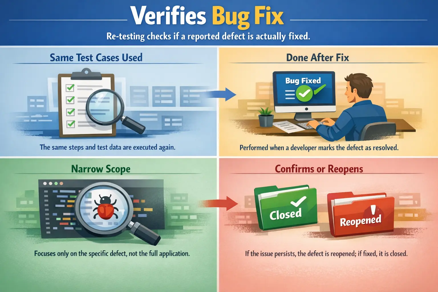 Re Testing concept illustration