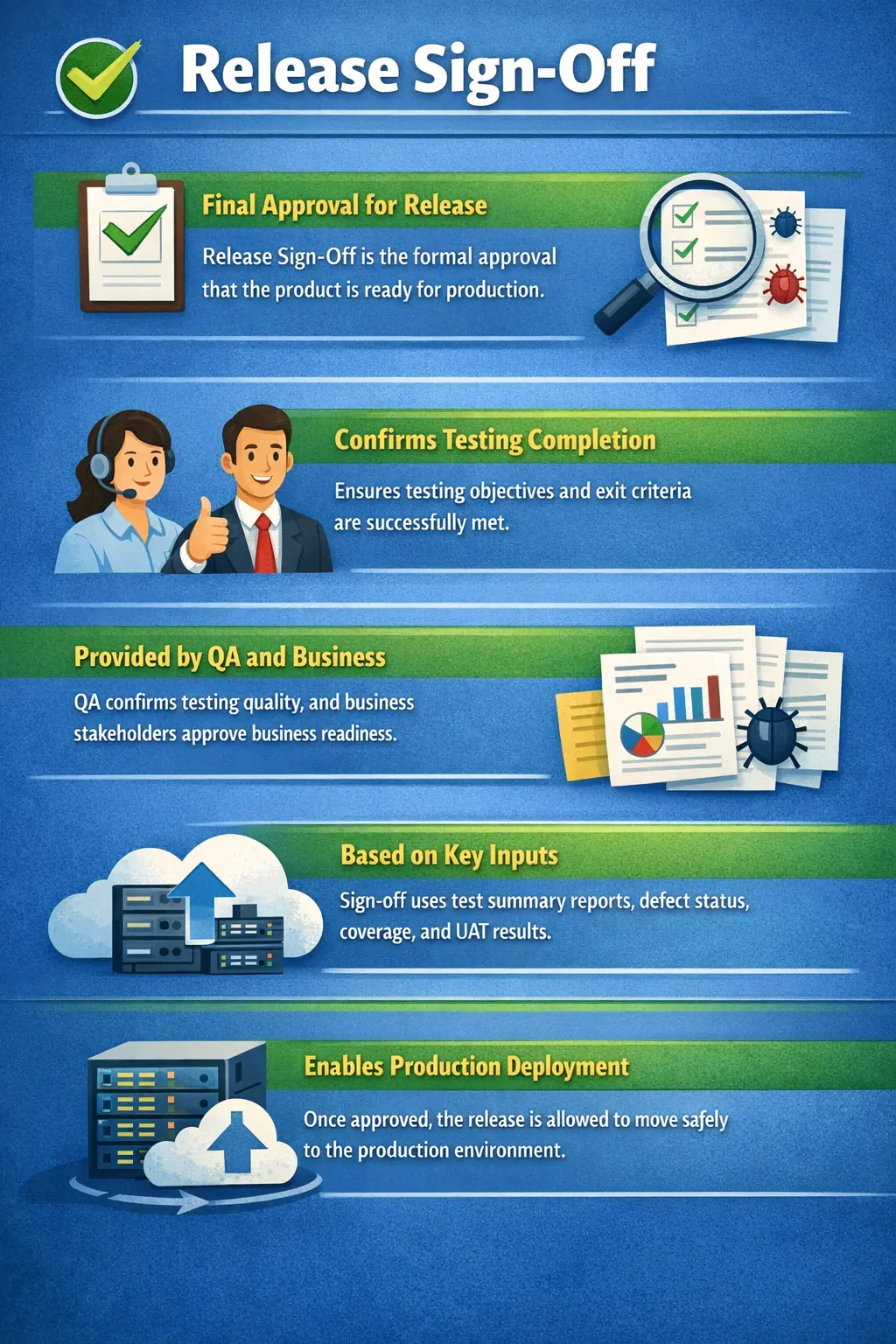 Release sign-off approval and deployment readiness