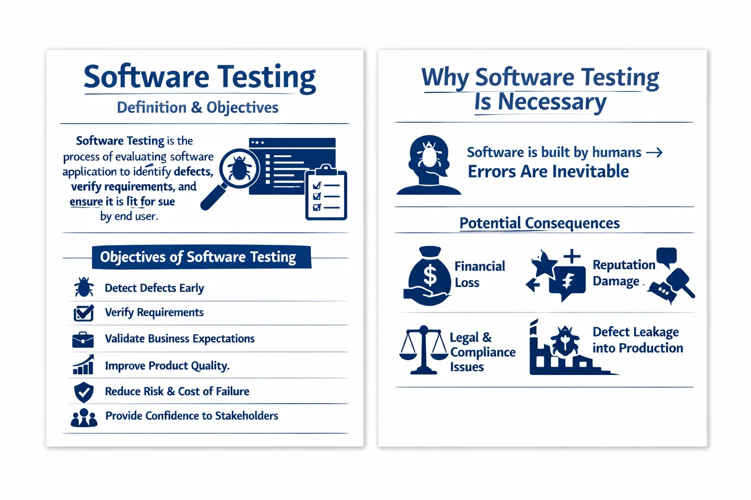 Software testing lifecycle and quality validation overview