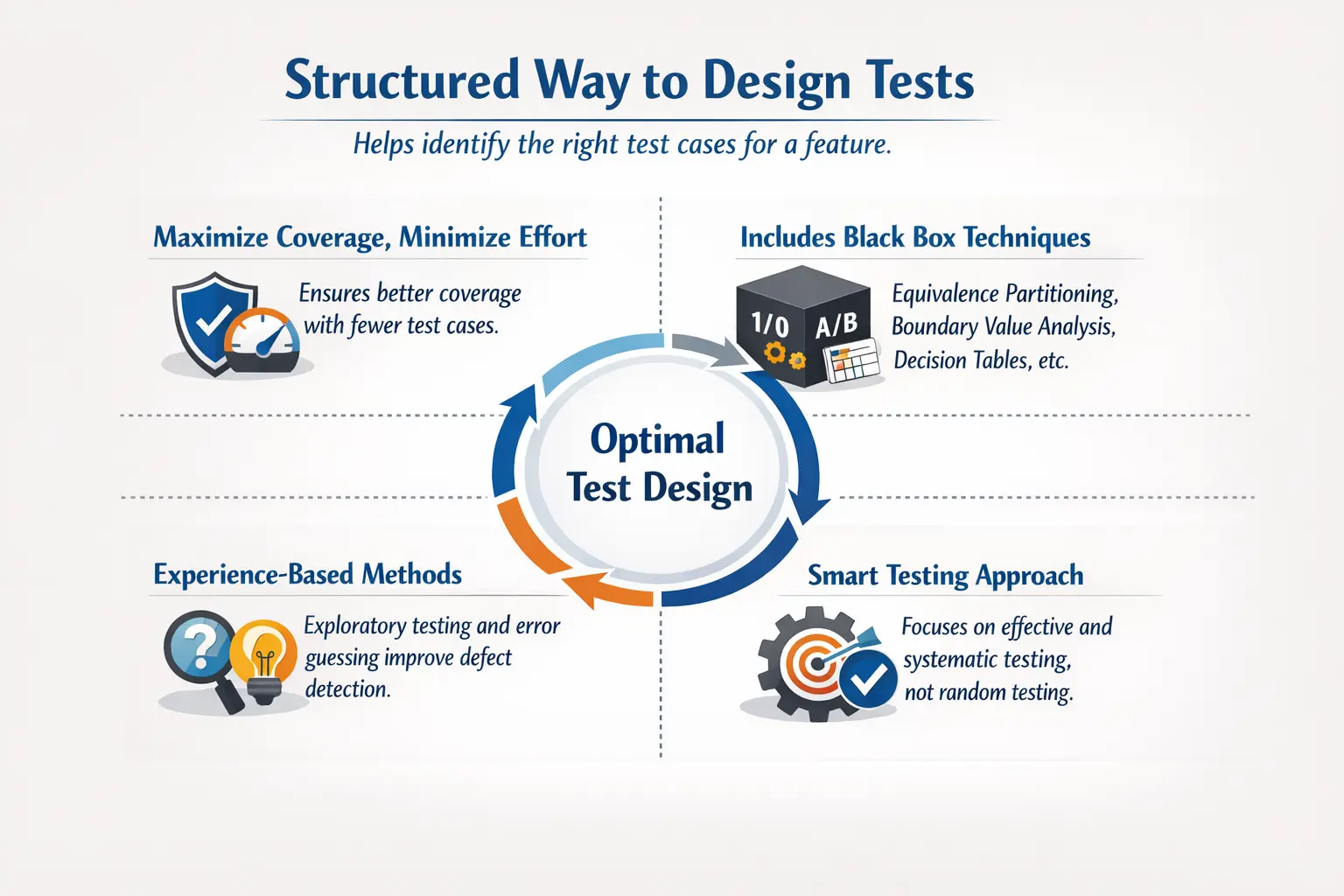 Test case design techniques overview for effective coverage planning