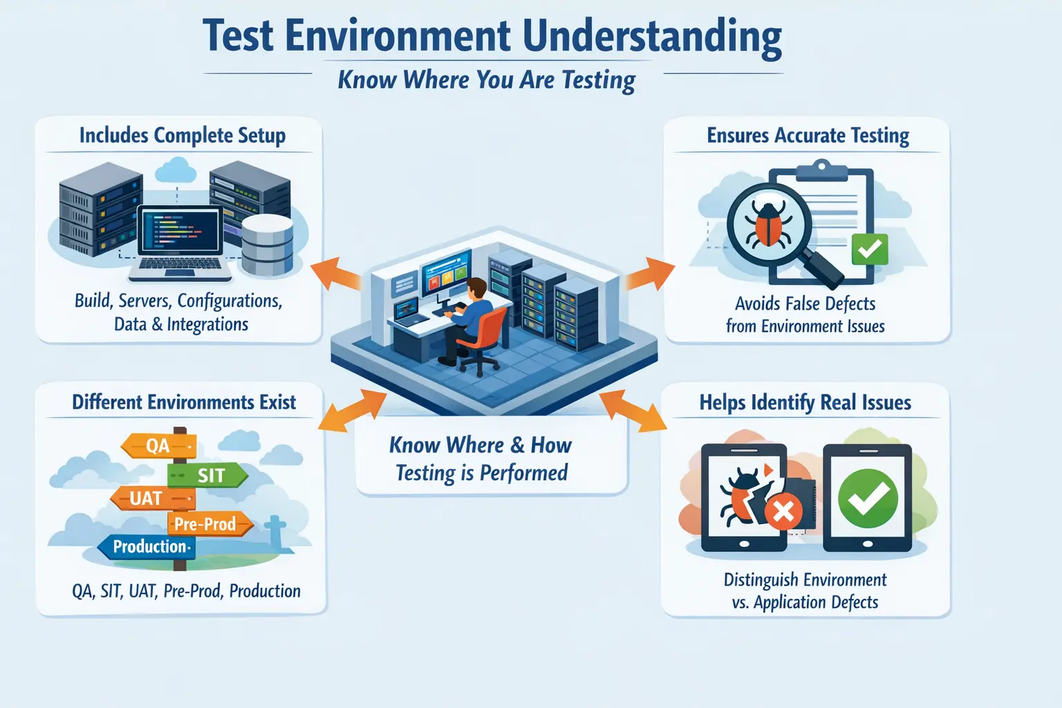 Test environment understanding with systems and dependencies